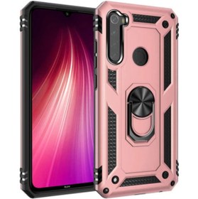 Resim Fibaks Redmi Note 8 Kılıf Military Armor Ring Case Yüzüklü Standlı Tank Koruma Zırh Silikon Vega Kap 