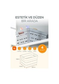Resim Vienev 4'lü 5 Litre Delikli Saklama Kutusu Mavi Mavi 