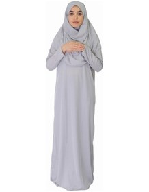 Resim Zehranaz Namaz Elbisesi Açık Gri Fermuarsız Namaz Elbisesi Gri 