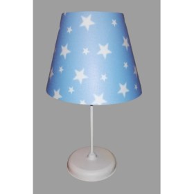 Resim Feyza Design Mavi Yıldız Pvc Erkek Çocuk ve Genç Odası Yatak Odası Abajur 