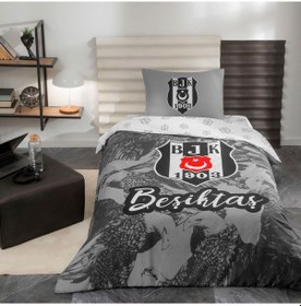 Resim Taç Lisanslı Beşiktaş Kartal Tek Kişilik Pamuk Nevresim Takımı 000000001000047335 