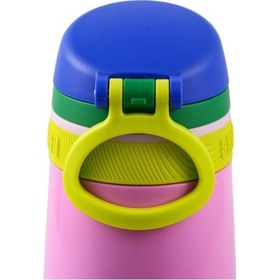 Resim Shamobo 350 Ml Paslanmaz Çelik Pipetli Termos - Çocuk Termosu 6 Saate Kadar Isı Yalıtımı Pembe 