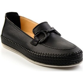 Resim Siyah Leather Kadın Loafer Ayakkabı K01300400603 Çok Renkli 
