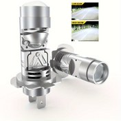 Resim 2x H7 16000LM 400W LED Far Ampulleri Canbus Lens Araba Motosiklet için 6500K Beyaz Lambalar Yüksek/Düşük Işın, Pil Olmadan 