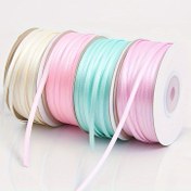 Resim 3mm Çift Taraflı Saten Polyester Kurdele, Çeşitli Renkler (Beyaz, Kırmızı, Siyah, Pembe, Altın, Şampanya, Gri, Mavi) DIY El Sanatları, Saç Aksesuarları, Yer İmleri, Hediye Paketleme ve Dekoratif Aksanlar için 