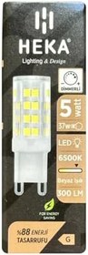 Resim Heka 5W (37W) 6500K Beyaz Işık G9 Duylu Dim Edilebilir LED Kapsül Ampul, 2 Adet 