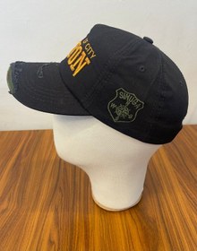 Resim Boston Nakışlı Eskitme Vintage Model Pamuklu Cap Şapka Siyah 