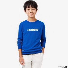 Resim Lacoste Çocuk Baskılı Mavi Sweatshirt 