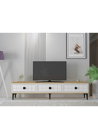 Resim Tsa1801db - Yuka Tv Stand Safirmeşe-beyaz 180cm Safirmeşe-beyaz 