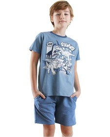 Resim Denokids Dinolar Erkek Çocuk T-shirt Şort Takım Renkli Çok Renkli 
