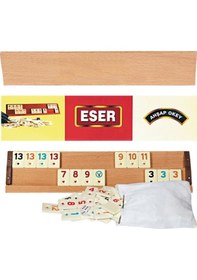 Resim Büyük Boy Ahşap Okey Takımı Eser Okey 