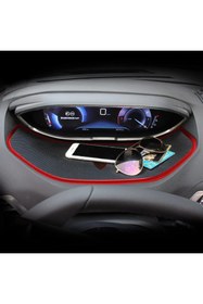 Resim Genel Markalar Peugeot Logolu 3008 5008 Uyumlu Kaymaz Ped Kırmızı 