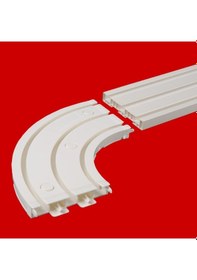 Resim Plastik Korniş 3 Lü Dönüş Perde Rayı Aparatı 2 Adet 