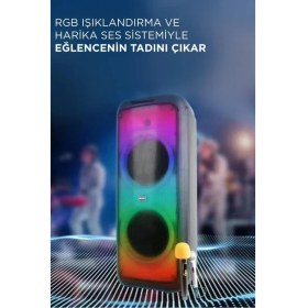 Resim Torima Bluetooth Hoparlör Rgb Işıklı Speaker BTS-1938 Siyah 