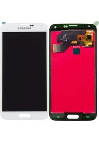 Resim Samsung Galaxy Uyumlu S5 G900 Lcd Ekran Dokunmatik Beyaz Orta Tuşlu 