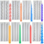 Resim DIY Spiral Mum Kalıpları - Çeşitli Şape ve Boyutlar, Sevgililer Günü, Ev Dekoru ve Mum Yapımı için Silikon Mum Yapımı Kalıpları, Mum Yapımı Malzemeleri | Dekoratif Mum Tutucu | Dayanıklı Silikon Kalıp, Mum Yapımı Setleri 