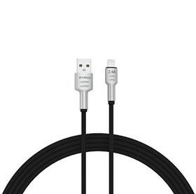 Resim Syrox C133AL 2.4A 1.18 M Örgülü USB - Lightning Şarj ve Data Kablosu Siyah 