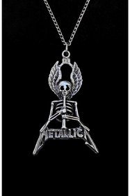 Resim DarkellaStore Metallica Iskelet Kuru Kafa Kolye 
