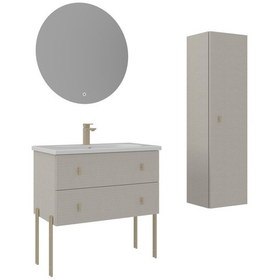 Resim Orka Milazzo 80 Cm Callisto Ayaklı Banyo Dolabı Takımı Ve Boy Dolabı Beyaz 