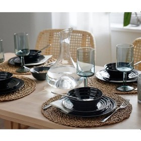 Resim 4 Adet Çorba Kasesi Çap 14 Cm 4'lü Set Servis Sunum Kasesi Özel Sertleştirilmiş Cam Siyah Kase siyah 