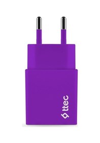 Resim Ttec Smartcharger Seyahat Şarj Aleti 2.1A + Type-C Kablo Mor - 2S 