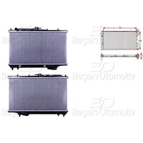 Resim B547-15-200a-wısco Mazda 323 F 1.6ı. 1.8ı Hb 89-94 Su Radyatoru Brazıng At 350x648x16 