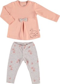 Resim Bibaby Pink Royal 2li Bebek Takım 59668 Somon Bej Melanj 