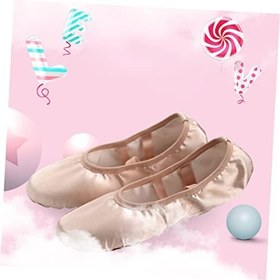 Resim 3 Dans Topuklu Musluk Ayakkabıları Spor Ayakkabı + Terlik Kanvas Bale Ayakkabısı Çocuk Spor Ayakkabı Terlik Balo Salonu Ayakkabıları Pointe Ayakkabıları Terlik Bayan Dans 