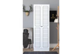 Resim Remaks Fuga 2 Kapaklı Elbise Dolabı - Beyaz Gövde Beyaz Kapak 