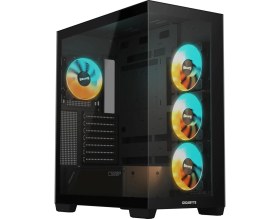 Resim Gigabyte C500P St 50MM Soğutma Mesafeli Rgb Cam Mid-Tower Kasa (Siyah) 