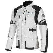 Resim Motosiklet Kadın Montu 4 Mevsim Uzun Oxford 600-d Dayanıklı Kumaş Women Motor Mont Grey 