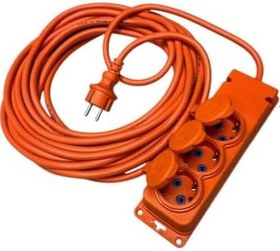Resim 3’lü Uzatma Kablosu - 20 Metre, 3x2,5mm Kablo Kesiti, IP44 Su Sıçrama Koruması, Seyyar Prizli, Dış Mekan ve İç Mekan Kullanımı için 3WAY-20325-F Bylion 