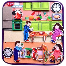 Resim Tox Mutfak Keçe Cırtlı Aktivite Sayfası - Çocuk Etkinlik , Eğitici Oyuncak 