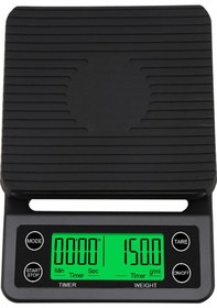 Resim Hassas Elektrikli Mutfak Terazisi, Zamanlayıcılı Kahve Terazisi Yüksek Hassasiyetli 