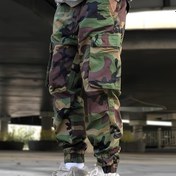 Resim Erkekler için Şık Kamuflaj Baskılı Kargo Pantolonlar - Rahat Kesim, Çoklu Cep Tasarımı, Orta Bel, Bağcıklı, Yürüyüş ve Günlük Sokak Giyiminde Mükemmel, Rahat Yürüyüş Giyim | Şık Kargo Pantolonlar | Rahat Kesim Pantolon 