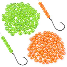 Resim 100 adet Yüksek Yansıtıcı Polimer Balıkçılık Boncukları - Yeşil, 6mm, 8mm, 10mm - Levrek, Alabalık, Steelhead, Tuzlu ve Tatlısu Balıkçılığı için İdeal - Dayanıklı & Çok Yönlü Balıkçılık Ekipmanı | Yeşil Boncuklar | Dayanıklı Balıkçılık Ekipmanı 