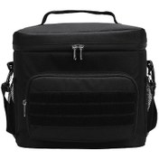 Resim Leezsing 15l Termal Öğle Yemeği Çantası - Su Geçirmez, Ayarlanabilir Omuz Askılı, Dayanıklı Oxford Kumaş Siyah 