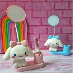 Resim Sevimli Karakterler Kalemlikli Kalemtıraşlı LED Işıklı Çocuk Gece ve Masa Lambası 