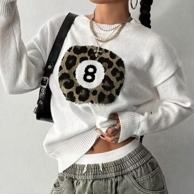 Resim Kadınlar İçin Bilardo Temalı Kazak - Oversize H-Line Kazak, Havuz ve Numaralı Cep Tasarımı (1-15), Yumuşak Günlük Kışlık Kazak, Sonbahar/Kış İçin Şık Evde ve Oyun Günü Kıyafetleri 