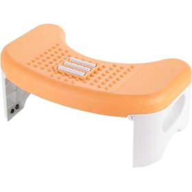 Resim Suntek Katlanabilir Tuvalet Taburesi 7in Yükseklik Turuncu-beyaz Turuncu Beyaz 