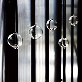 Resim Yaratıcı Japon tarzı sevimli rüzgar çanları, şeffaf renkli cam rüzgar çanları, asılı süsler, yaratıcı hediyeler, çan kolye, Zen rüzgar çanları, Noel dekoratif süsler 