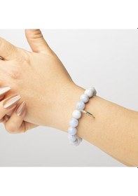 Resim Kalsedon Doğal Taş Bileklik 10 Mm Sakinlik Zırhı Renkli 
