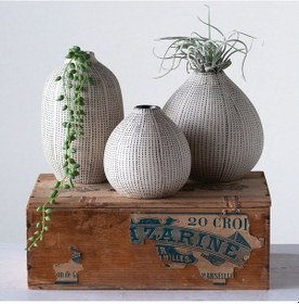 Resim Dokulu Desenli Vazolar Çok Renkli 