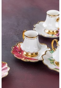 Resim Hxf-22-0208 Sofiya 6 Kişilik Kahve Fincanı Takımı Karışık Çok Renkli 