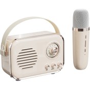 Resim Youtek Retro Taşınabilir Bluetooth Hoparlör: Kablosuz Mikrofonlu, Harika Ses Kalitesi Ve Uzun Pil Ömrü İle Dış Mekan Keyfi 