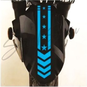 Resim S&S HEDİYELİK EŞYA Motor Ön Teker Şerit Yıldızlı 35x6,5 Cm Kask Depo Kapağı Araba Araç Otomobil Motorsiklet Sticker 