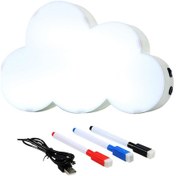 Resim Homyl Yeniden Yazılabilir Gece Lambası Not Panoları Yılbaşı Beyaz 