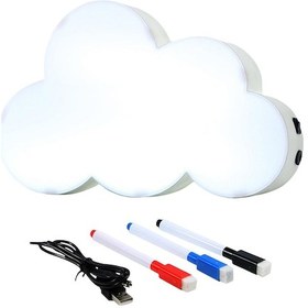 Resim Homyl Yeniden Yazılabilir Gece Lambası Not Panoları Yılbaşı Beyaz 