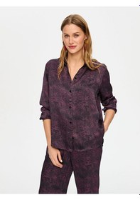 Resim Soyut Desen Uzun Kol Gömlek S26gml004 Us26gml00410 Siyah 