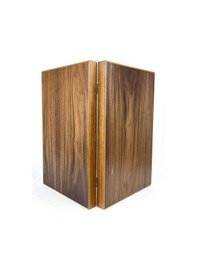 Resim Ceviz Ağacı Pul Koyma Gözlü Masif Ahşap Tavla Takımı 